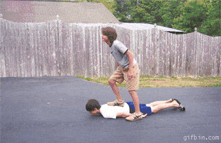 Human skateboarding stop motion gif